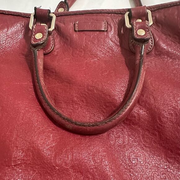 Gucci Elegant Red GG Leather x-large Tote Bag - Picture 8 of 16
